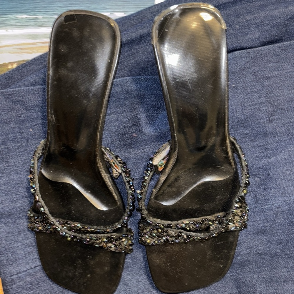 Tropical Tantrum Sandals Heels Beaded Size 9‎